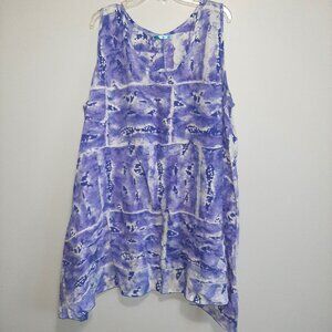 Blue Sky Swing Tank in Blue/White Nymph